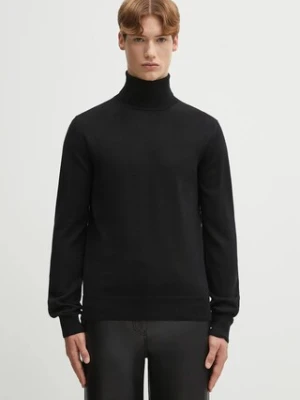 MM6 Maison Margiela sweter wełniany męski kolor czarny lekki z golferm SH0HA0006.M13133.900