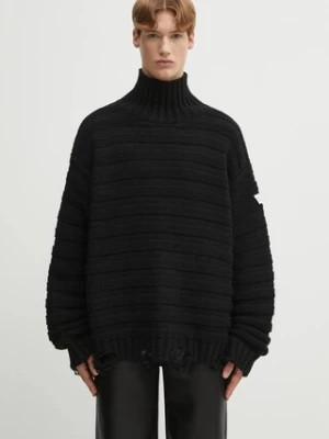 MM6 Maison Margiela sweter wełniany męski kolor czarny z golferm SH0HA0004.M13040.900