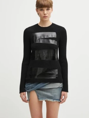MM6 Maison Margiela sweter z dodatkiem wełny damski kolor czarny lekki S62HL0041.M13196.900S