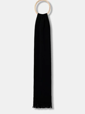 MM6 Maison Margiela szalik z wełną męski kolor czarny gładki SH2TE0004.M13168.900S