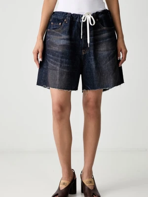 MM6 Maison Margiela szorty damskie jeansowe niebieski