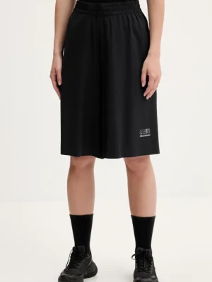 MM6 Maison Margiela szorty damskie kolor czarny gładkie high waist S52MU0131.M35417