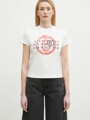 Zdjęcie produktu MM6 Maison Margiela t-shirt bawełniany damski kolor biały S62GD0196
