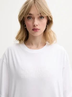 Zdjęcie produktu MM6 Maison Margiela t-shirt bawełniany damski kolor biały S62GD0202