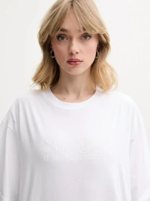MM6 Maison Margiela t-shirt bawełniany damski kolor biały S62GD0202