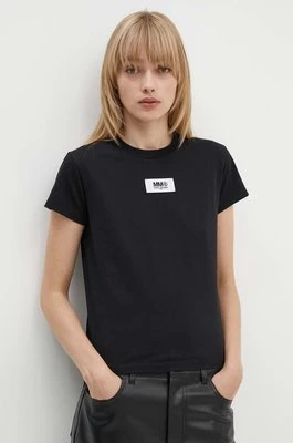 MM6 Maison Margiela t-shirt bawełniany damski kolor czarny S52GC0243