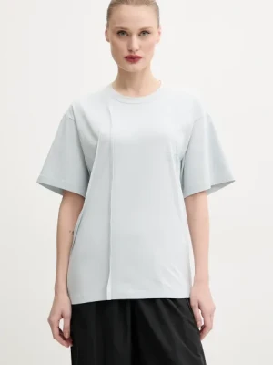 MM6 Maison Margiela t-shirt bawełniany damski kolor turkusowy S52GC0328