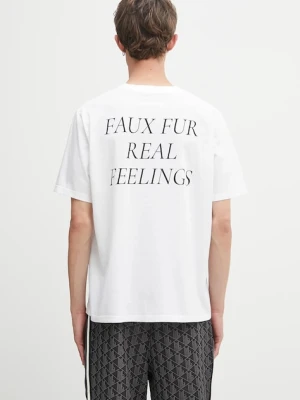 MM6 Maison Margiela t-shirt bawełniany męski kolor biały z nadrukiem SH2GC0031.M20048.100