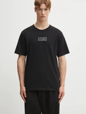 MM6 Maison Margiela t-shirt bawełniany męski kolor czarny z nadrukiem SH0GC0057.S24312.900