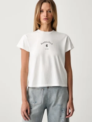 MM6 Maison Margiela t-shirt damski bawełniany biały