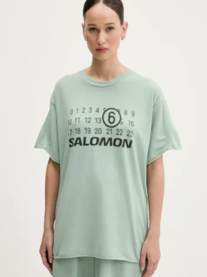 MM6 Maison Margiela t-shirt damski kolor turkusowy S52GC0345