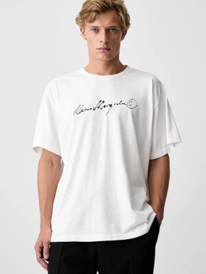MM6 Maison Margiela T-shirt męski bawełniany biały