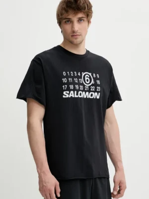 MM6 Maison Margiela t-shirt męski kolor czarny z nadrukiem SH0GC0051