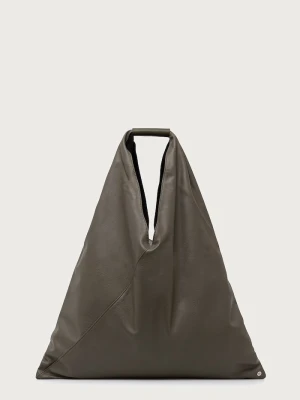 MM6 Maison Margiela torebka shopper damska skórzana zielony