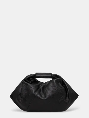 MM6 Maison Margiela torebka skórzana Japanese Draped Mini czarny