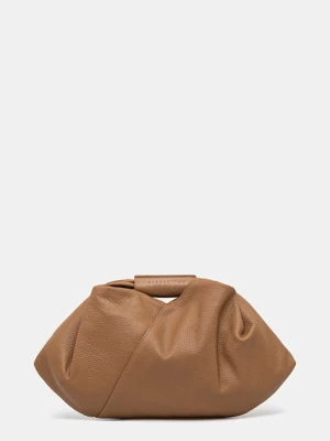 MM6 Maison Margiela torebka skórzana Japanese Draped Mini kolor brązowy SB5WD0029