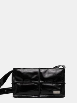 MM6 Maison Margiela torebka skórzana kolor czarny SB5WD0031.P8490.T8013