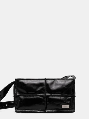 MM6 Maison Margiela torebka skórzana kolor czarny SB5WD0031.P8490.T8013