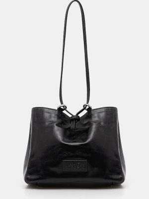 MM6 Maison Margiela torebka skórzana kolor czarny SB5ZH0021.P7187.T8013