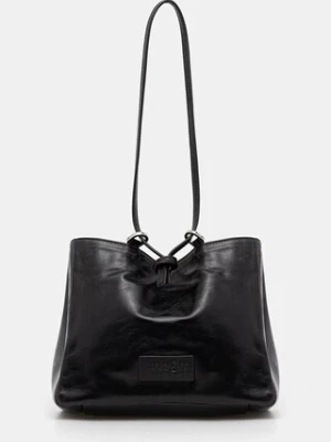 MM6 Maison Margiela torebka skórzana kolor czarny SB5ZH0021.P7187.T8013