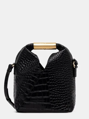 MM6 Maison Margiela torebka skórzana kolor czarny SB6WD0042.P8650.T8013