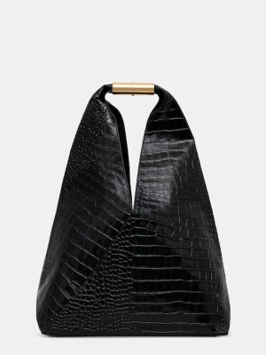 MM6 Maison Margiela torebka skórzana kolor czarny SB6WD0043.P8650.T8013