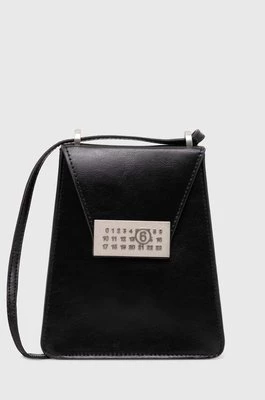 MM6 Maison Margiela torebka skórzana Numbers Vertical Mini Bag kolor czarny SB5WG0018