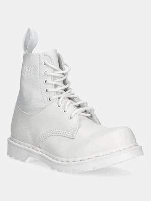 MM6 Maison Margiela workery skórzane damskie kolor biały na platformie S66WU0128