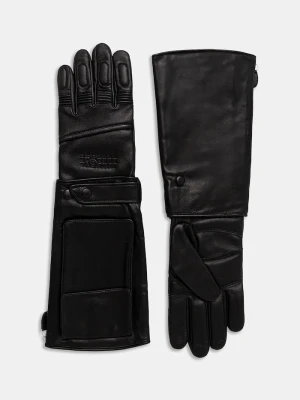 MM6 Maison Margiela x Agnelle rękawiczki skórzane czarny