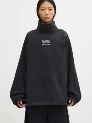 MM6 Maison Margiela x Salomon bluza polarowa damska kolor czarny gładka S52NH0035.M20140.899