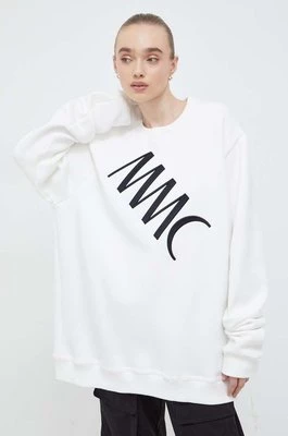 MMC STUDIO bluza bawełniana kolor biały z aplikacją