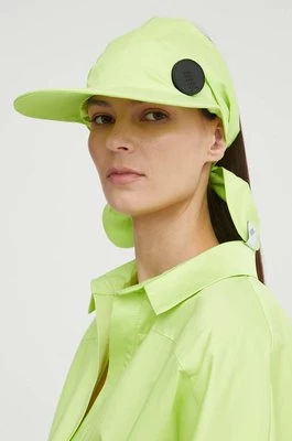 MMC STUDIO czapka z daszkiem bawełniana kolor zielony gładka FELIA.HAT