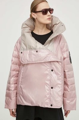 MMC STUDIO kurtka puchowa dwustronna damska kolor różowy zimowa