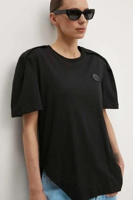 MMC STUDIO t-shirt bawełniany damski kolor czarny PIN.TSHIRT