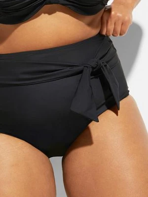 Mocno modelujące figi bikini z wysokim stanem i wiązanym paskiem bonprix