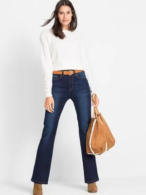 Modelujące dżinsy o kroju bootcut, mid waist bonprix
