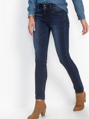 Modelujące dżinsy ze stretchem o kroju slim fit bonprix