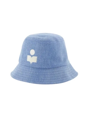 Modna czapka z bawełny - Jasnoniebieska Isabel Marant