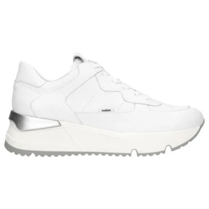Zdjęcie produktu Białe sneakersy damskie z szarymi elementami 46136-59 Wojas