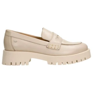 Beżowe mokasyny damskie ze skóry licowej 46124-54 Wojas