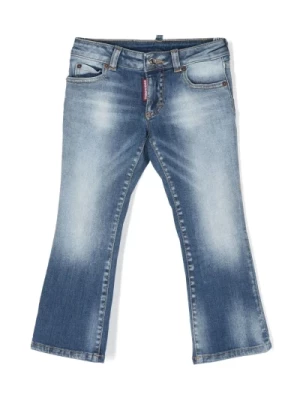 Modne jeansy dziecięce dla dziewcząt Dsquared2