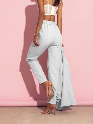 Modny garnitur marynarka i spodnie NAJAT - biały  magmac 