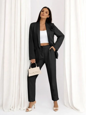 Modny garnitur marynarka ze spodniami TRIXIE - czarny  magmac 