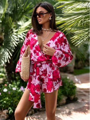 Modny krótki kombinezon z printem SINTRA - wzór 3  magmac 