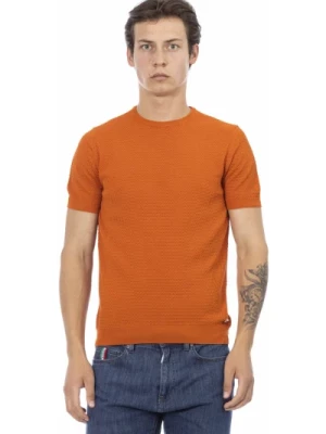 Modny Pomarańczowy Sweter z Bawełny dla Mężczyzn Baldinini