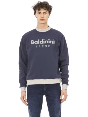 Modny Sweter 100% Bawełna Monochromatyczne Logo Baldinini