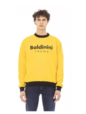 Modny żółty sweter z bawełny Baldinini