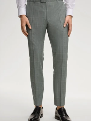 Modułowe spodnie garniturowe Blayr w kolorze szałwiowym w kratkę Joop