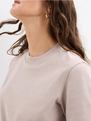 Mohito - Bawełniana beżowa koszulka - beżowy