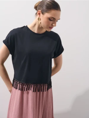 Mohito - Bawełniana bluzka - czarny